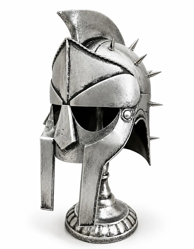 Spartalı Gladyatör Miğferi Biblosu - Metal - 45x20 cm Dekoratif Obje