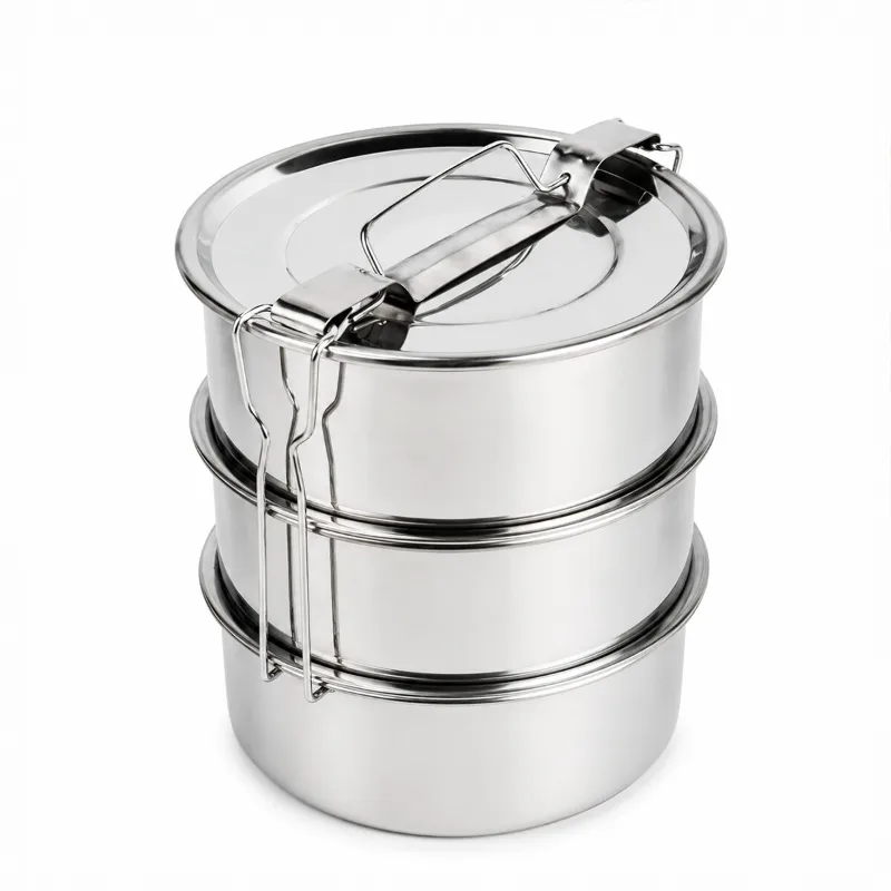 3'lü Metal Sefer Tası - Paslanmaz Çelik - 16 cm