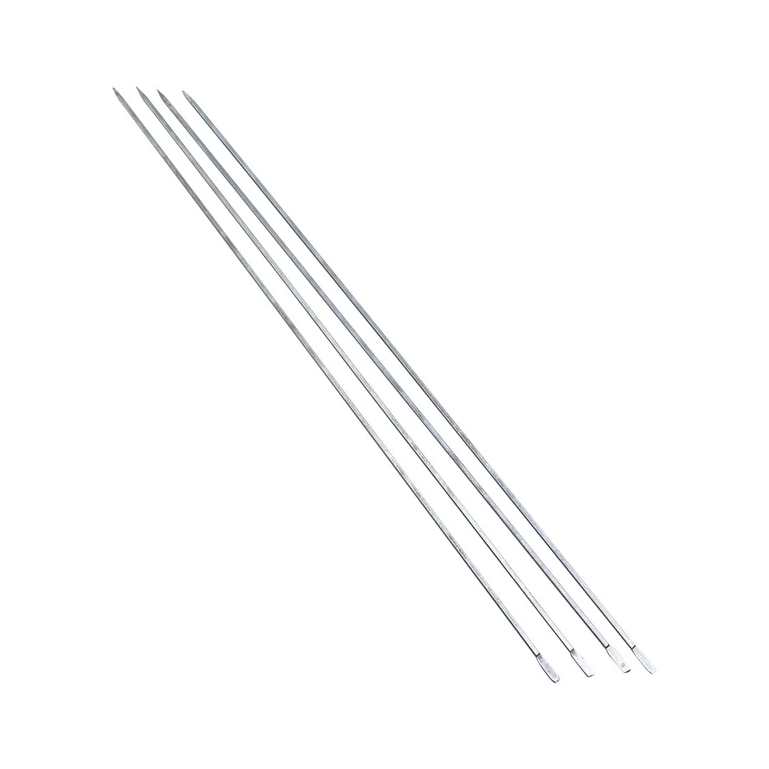 İnce Kare Kesim Metal Ciğer ve Domates Şişi - 50 cm