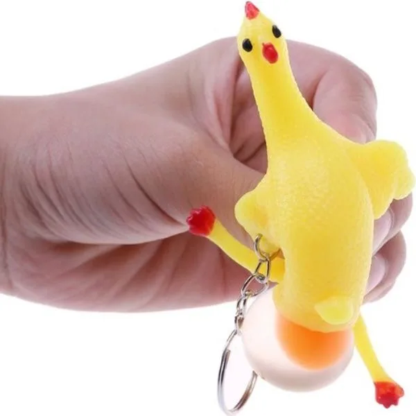 Squishy Soft Chicken Keychain