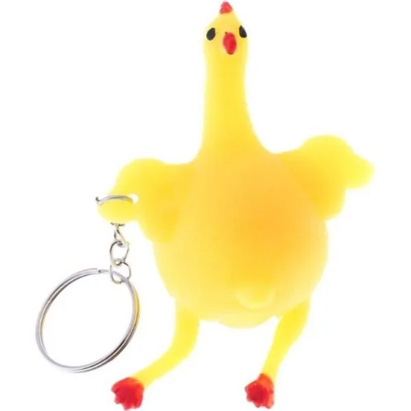 Squishy Soft Chicken Keychain