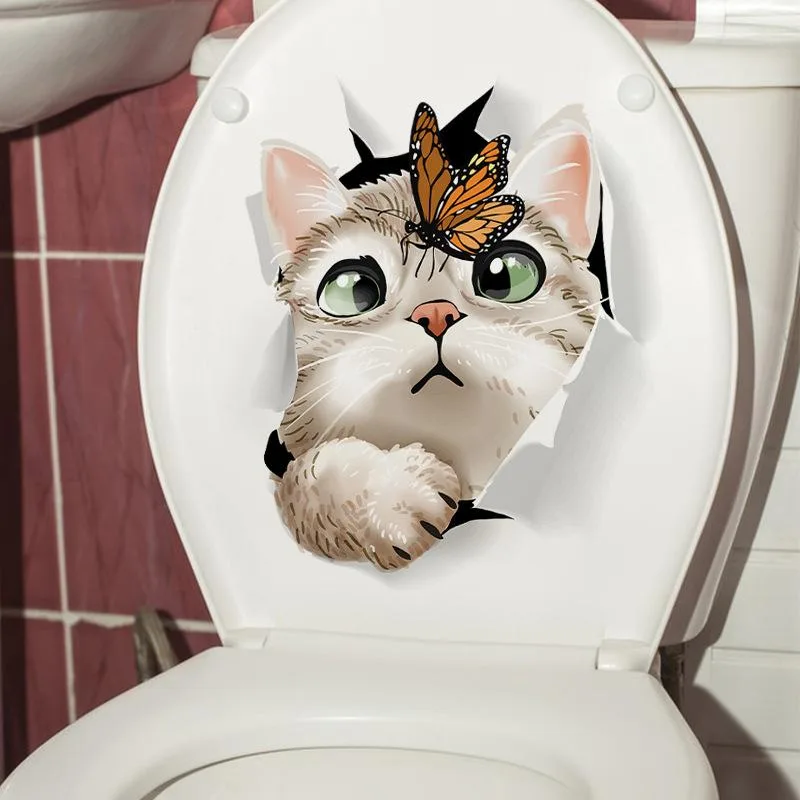 Toilet Tag Cat vs Butterfly