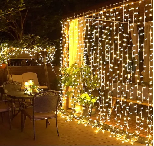 2x2 Metre Perde Led Sarı Işık