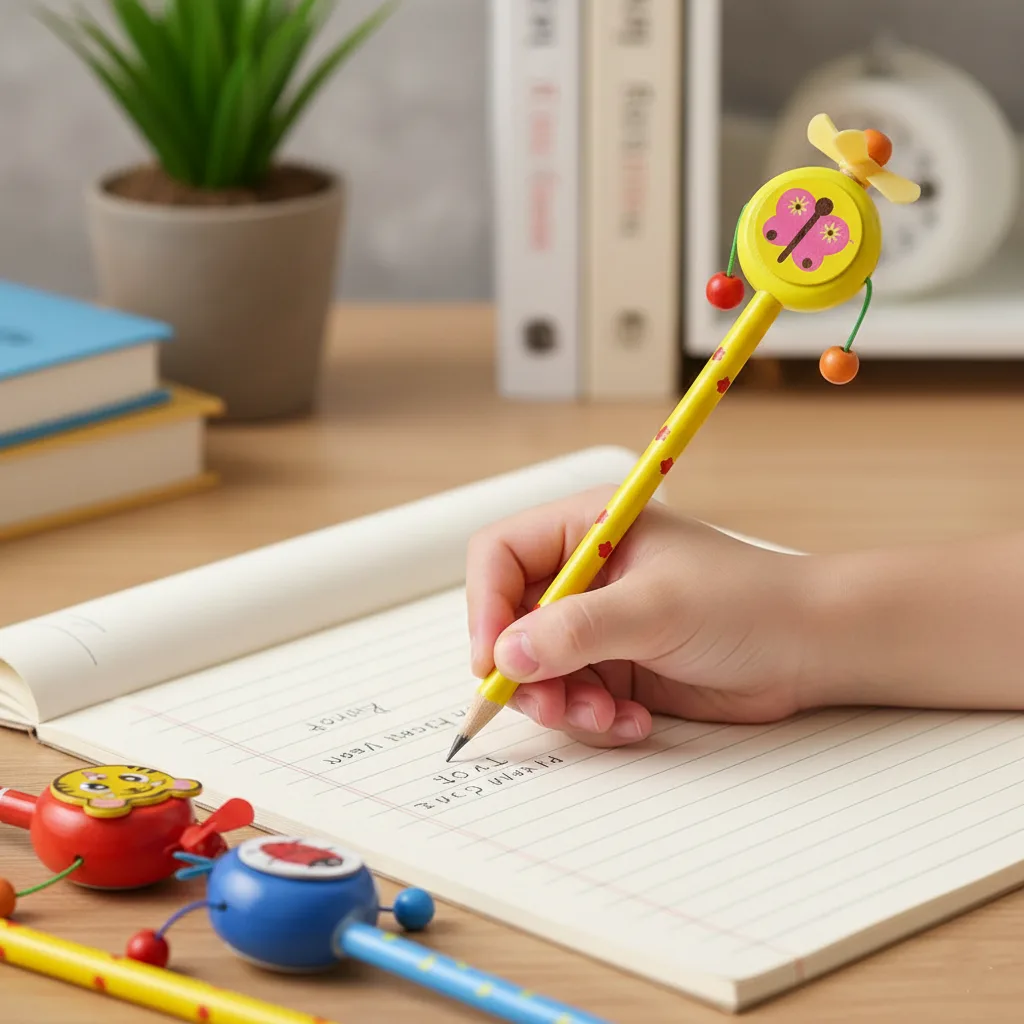 Wooden Figur Lead Pen