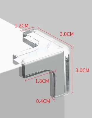 8'li Set Silikon Şeffaf Masa Kenarı Koruma Aparatı