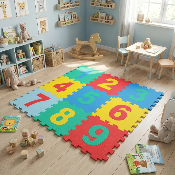 9 kus čísla puzzle podlahy Mat