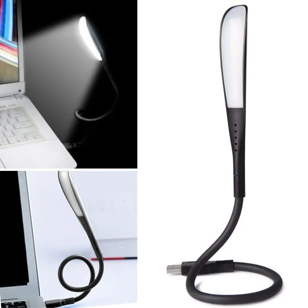 Kompakt USB Siyah 14 Ledli 3 Kademeli Dokunmatik Okuma Lambası