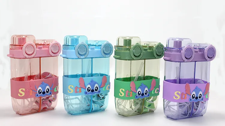 Stitch Çift Bölmeli Pipetli Suluk - 1