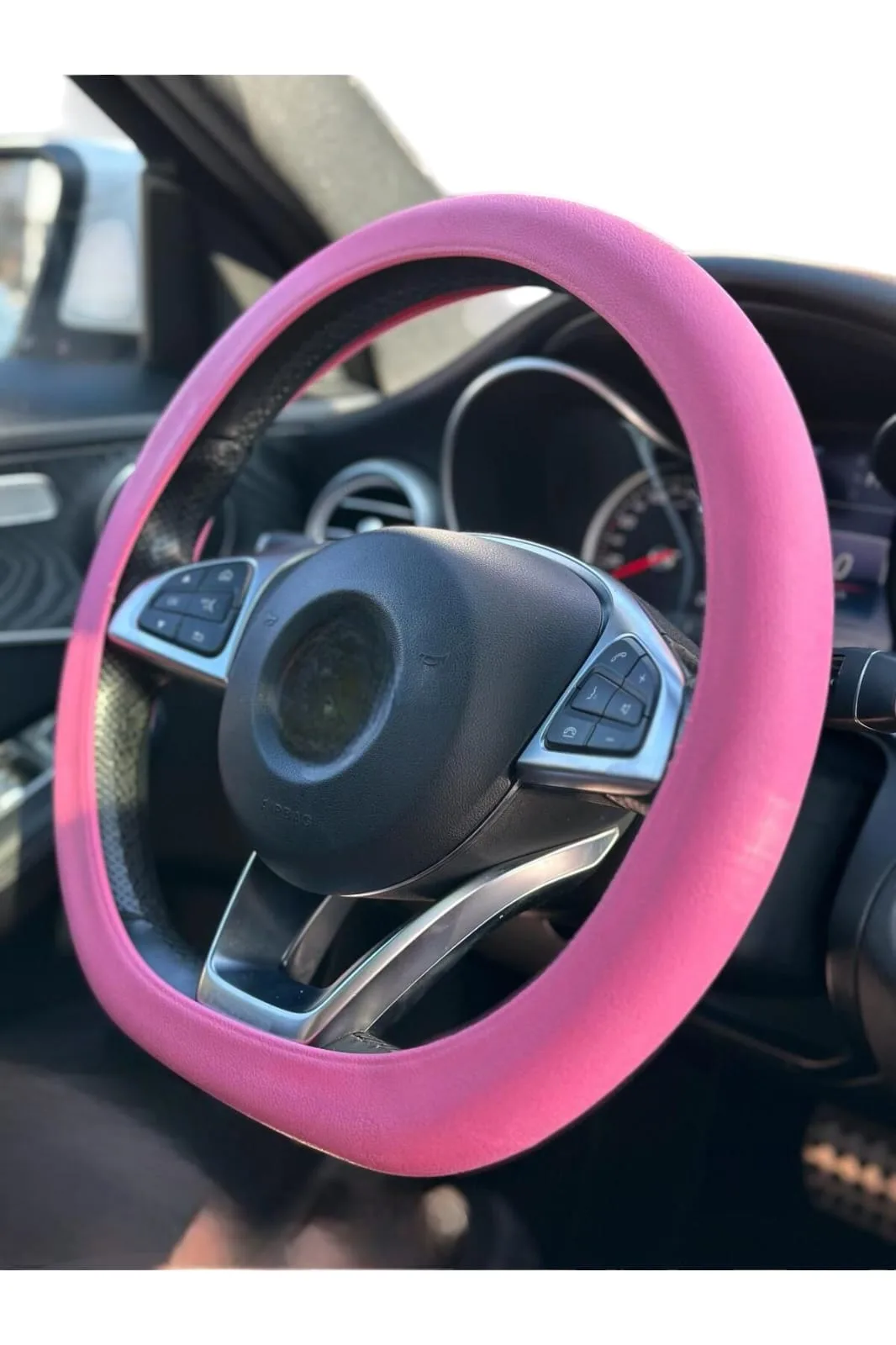 Silikon Direksiyon Kılıfı Pembe