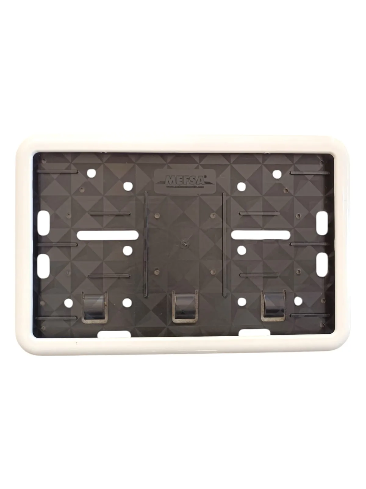 Çerçeveli Motor Plakalık Plaka Altlığı Beyaz 17x26 cm