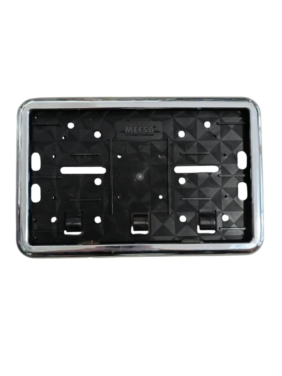 Çerçeveli Motorsiklet Plakalık Plaka Altlığı Krom Nikelajlı 26x17cm 1 Adet