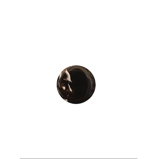 K.Atatürk Silüetli Yuvarlak Etiket Damla Sticker Siyah 3cm