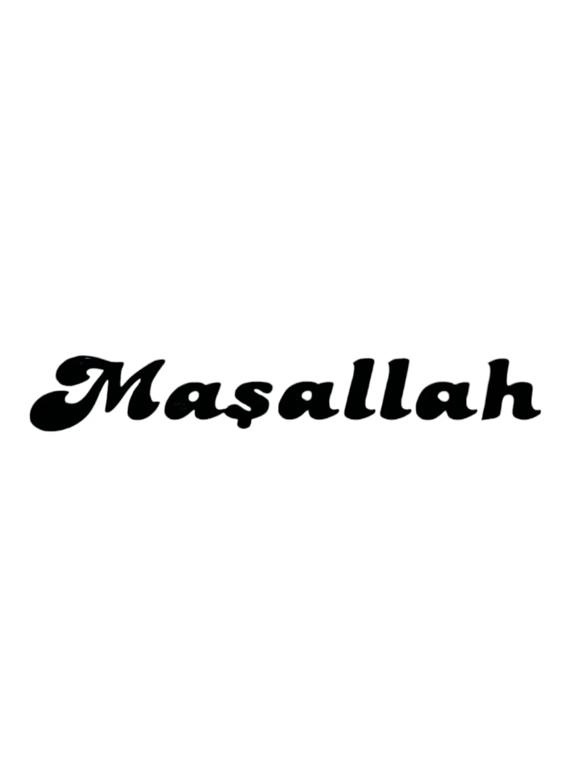 Maşallah Yazılı Oto Sticker Siyah 13x2cm