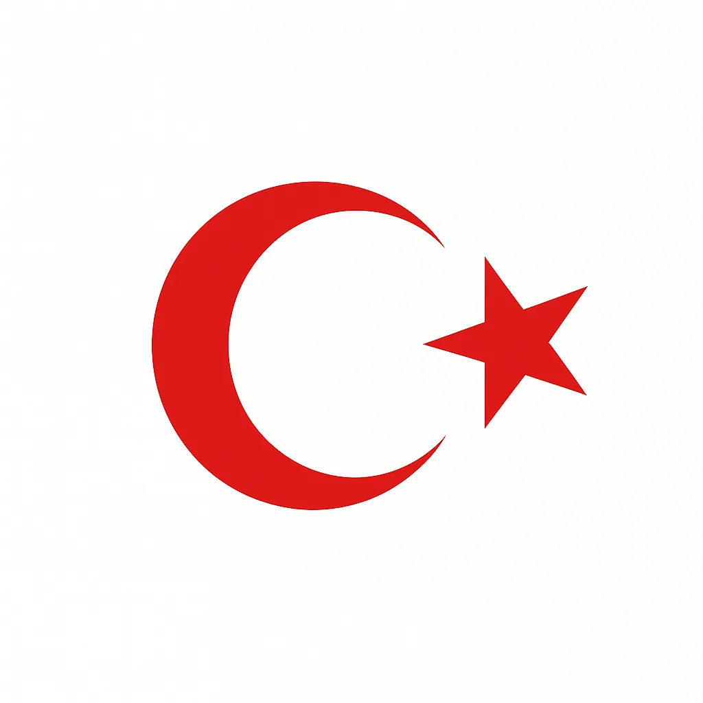 Türk Bayrağı Oto Sticker Kırmızı 23x17 cm