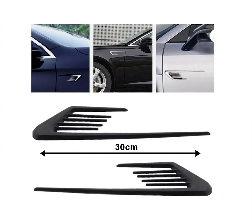 Çamurluk Üstü Ventil Çizgili 30cm 2 Parça Siyah